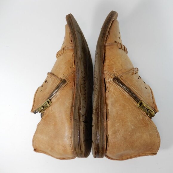 A.S.98 Reign Boho Flat Sandals Size 37 6.5 7 Camel Brown Leather NEW $250 - Picture 9 of 14